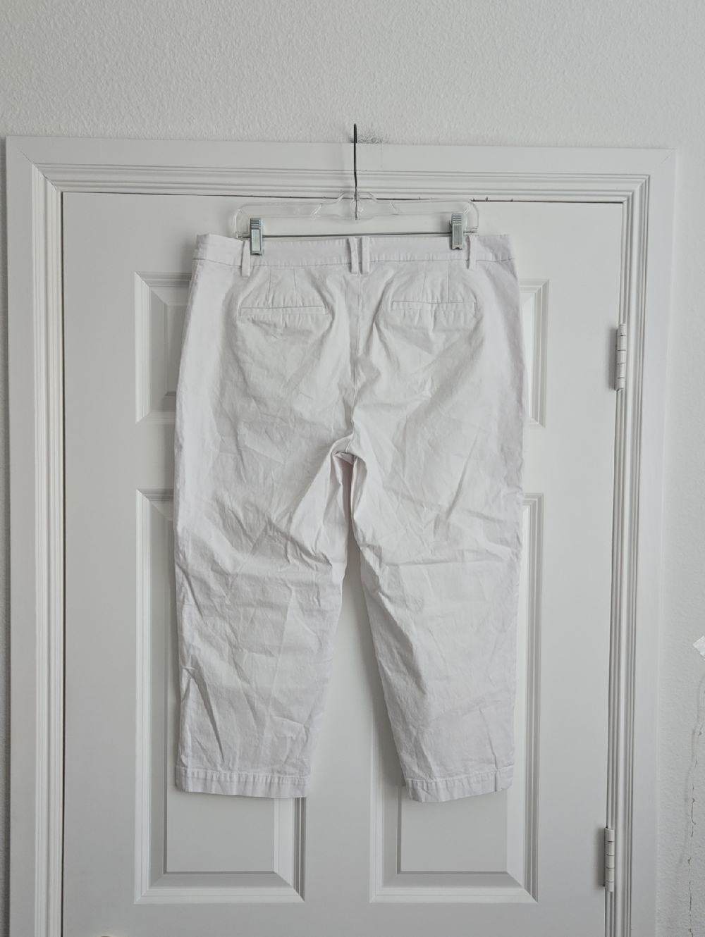 Talbots White Polka Dot Trim Pants - Picture 7 of 10